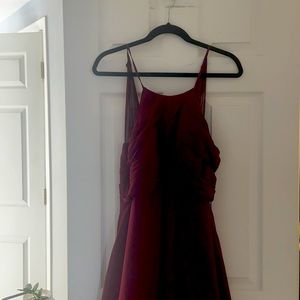 Azazie burgundy bridesmaid dress. Size 6